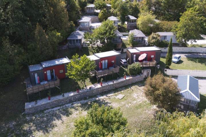 vue aériene sur nos mobil homes